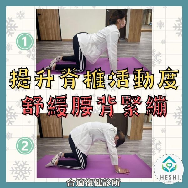 提升脊椎活動度，舒緩腰背緊繃